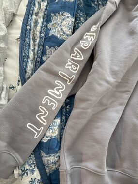 Hugo Boss Gray Crewneck Sweatshirt with White Sleeve Lettering